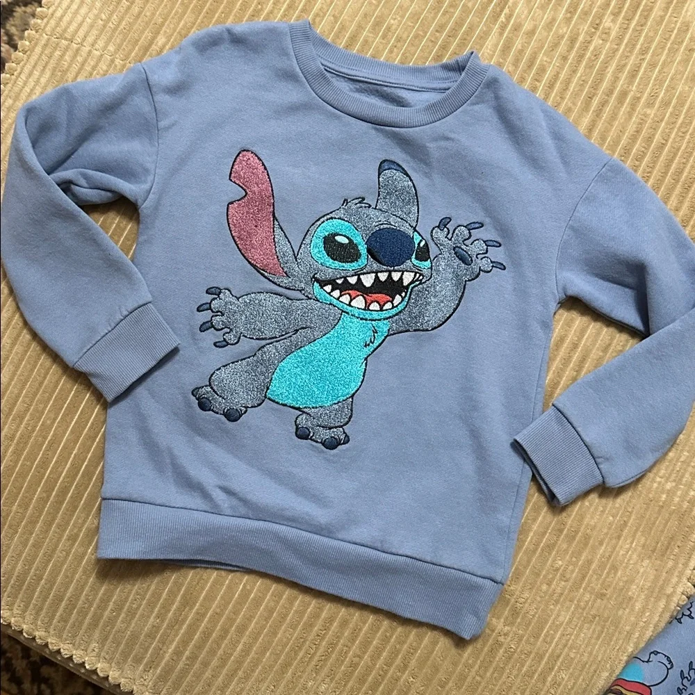 Disney Blue and Gray Stitch Sweatsuit Set 5/6